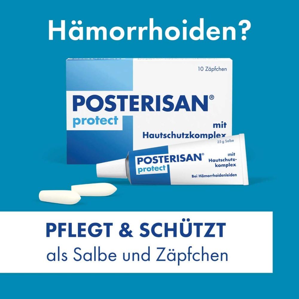 Posterisan protect Zäpfchen bei Hämorrhoidenleiden, 10 Suppositoires