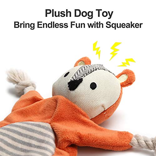 Vitscan Stuffless Dog Toys For Puppy, Crinkle Squeaky Dog Chew Toys Squirrel Plush Dog Toy With Rope Knots For Small Dogs (Squirrel) #TOP3