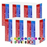 2 Packs Red White Blue Table Skirts, 4th of July Decorations Foil Fringe Curtain Tinsel Desk Skirt for America Patriotic Party,Memorial Day,Independence Day,Labor Day Decor,29.5x108 inch