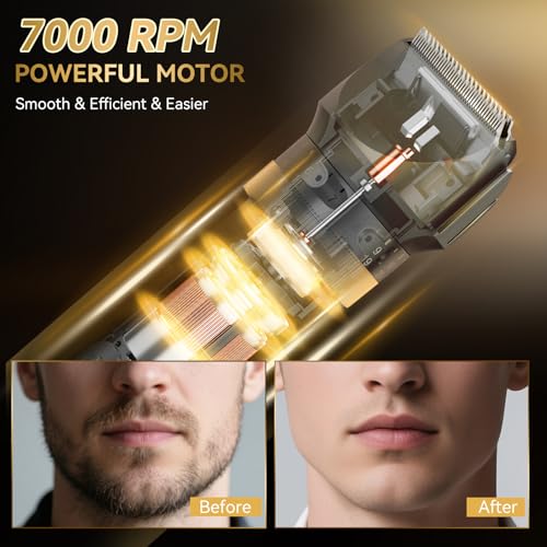 Image of Kensen 14-in-1 Hair Clippers & Dual Speed Body Hair Trimmer Men, 210 mins Long Battery Life Adjustable Stubble Beard Trimmer, Waterproof Cordless Barber Kit, Mens Grooming Kits for Hair /Pubic /Groin