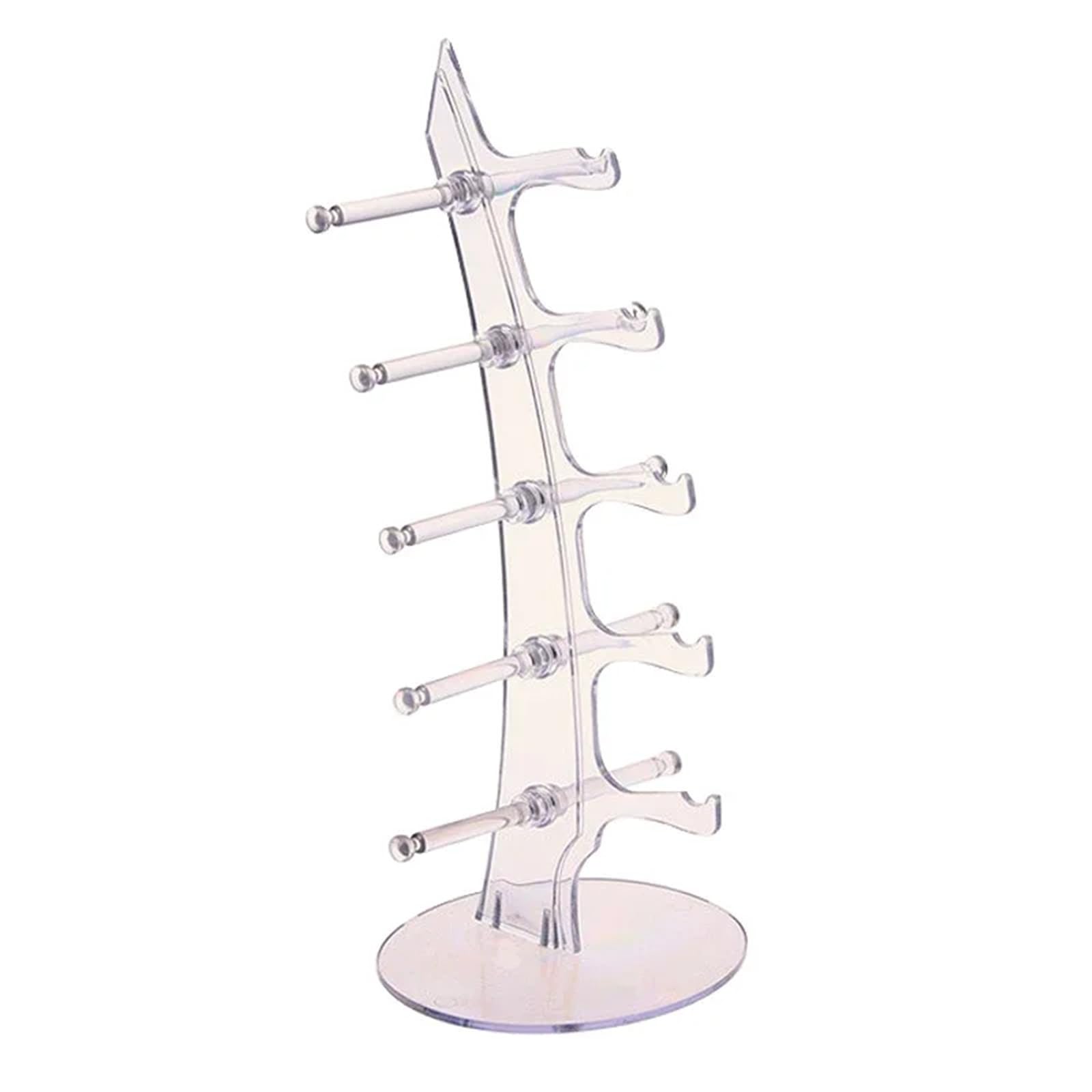 AMEEDA Glasses Holder 5 Layers Sunglasses Glasses Show Rack Counter Display Stand Holder Jewelry Packaging & Clear