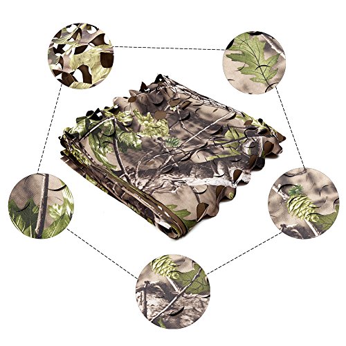 Auscamotek 300D Camo Net Camouflage Netting Turkey Blinds Material For Ground Portable Blind Hunting Gear Tree Stand Chair Umbrella - Green 5X20 Feet #TOP1