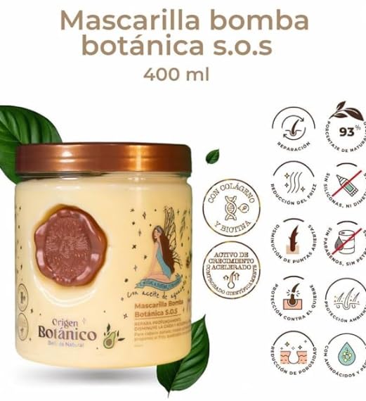 Miniatura 8 de RITUAL BOTANICO Kit 4 Crecimiento Acelerado y Ultra Reparador S.O.S Champú de Cebolla, Mascarilla para el Cabello, Acondicionador Intensivo PLEX,