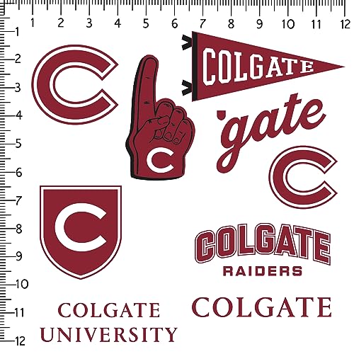 Image of Colgate University 9ct Vinyl Large Deluxe Stickers Variety Pack - Laptop, Water Bottle, Scrapbooking, Tablet, Skateboard, Indoor /Outdoor - Set of 9
