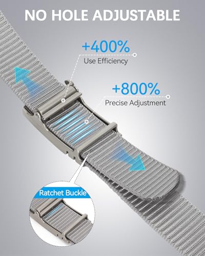 Image of BOSTANTEN Ratchet Web Belt Men, Nylon Golf Adjustable Work Men's Belt with Casual Pants