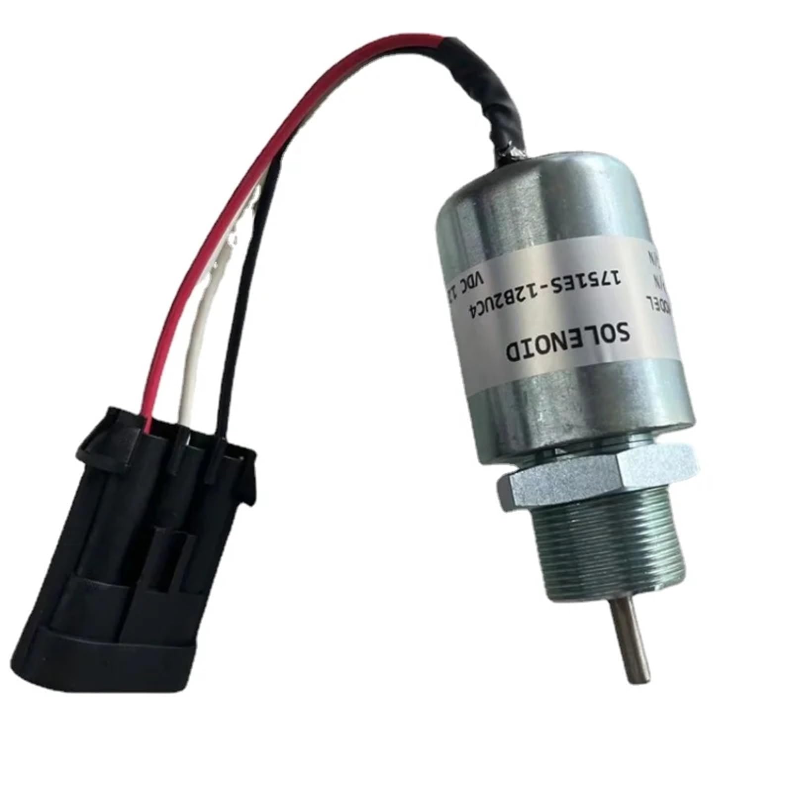 Solenoide de corte de combustible Solenoide de parada de combustible de 12 V 1751ES-12B2UC4, compatible con Mitsubishi L3E, L3E2, L3A y L3C.