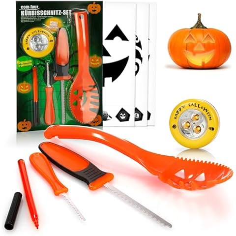 COM-FOUR® Set de sculpture de citrouilles Cover