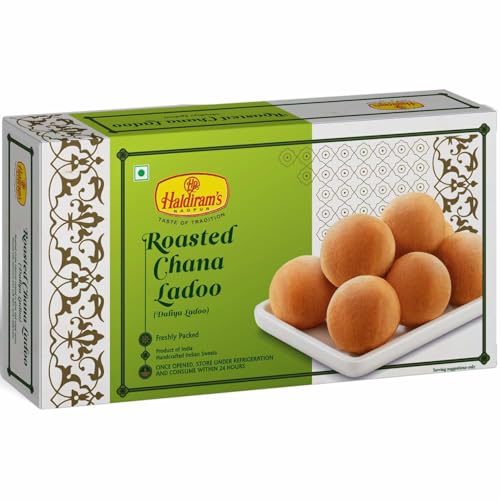 Image of Haldiram's Nagpur Roasted Chana Ladoo 250g � Crunchy roasted chana blended into a sweet and nutritious ladoo, rich in protein