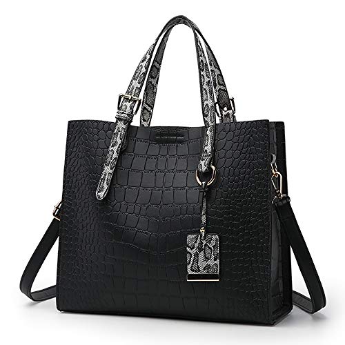Bolso Tote de Mujer con Asa y Estampado Cocodrilo miniatura 1