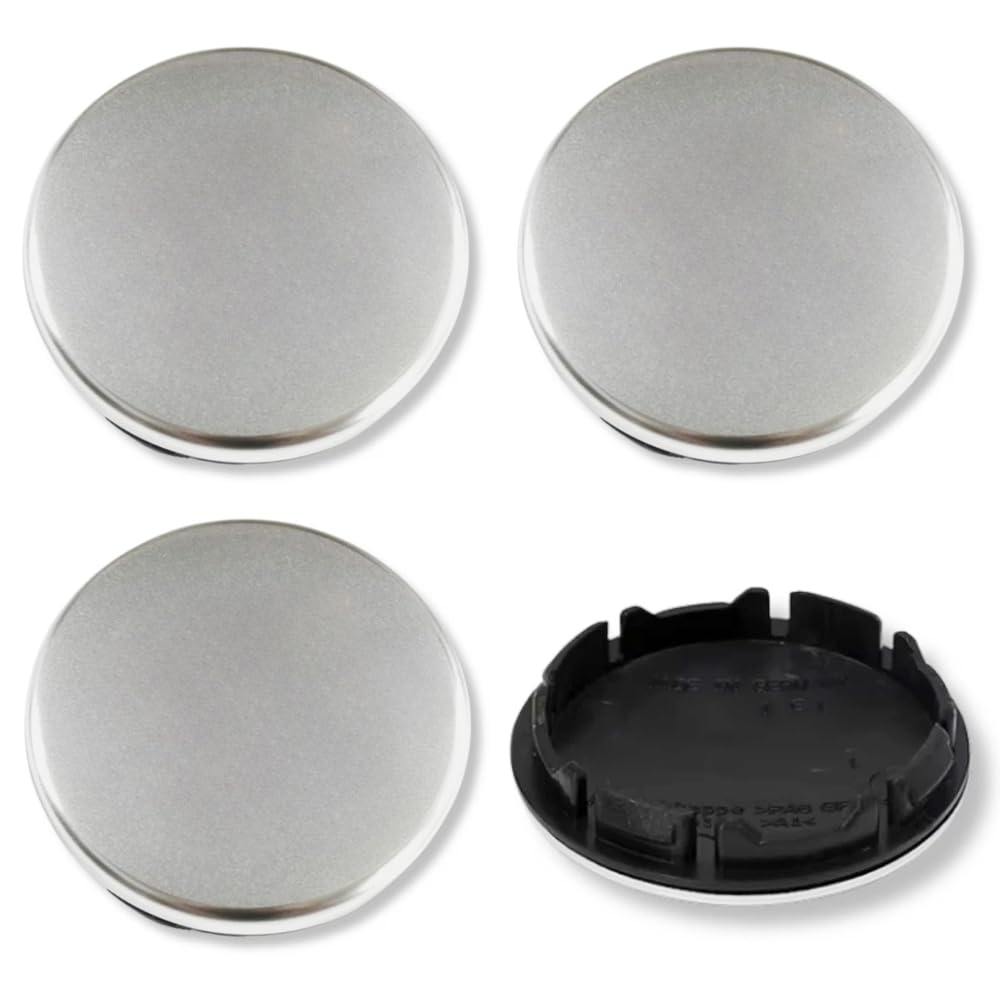 4pcs Alloy Wheel Hub Centre Caps 55mm for Seat Mii 2012-2020, Tire Center Accessories, Hub Center Cover Stable And Does Not Fall Easily,Silver