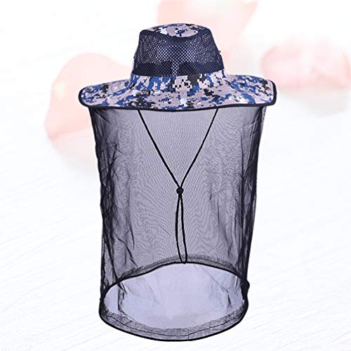 FAVOMOTO Mosquito Head Net Hat Safari Hat Chapéu de Sol Malha Véu Chapéu de Balde Chapéu de Proteção