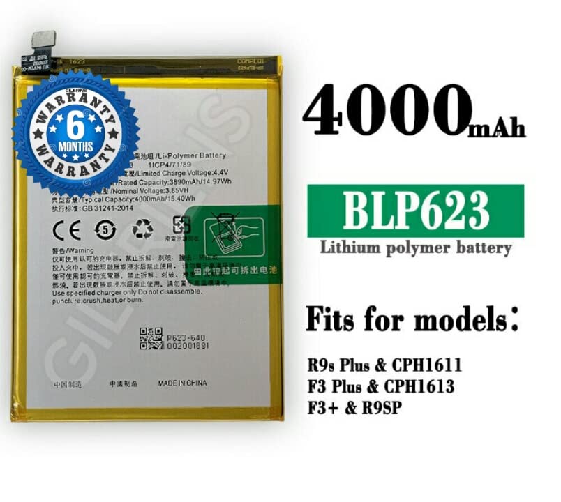 Image of Original BLP623 Battery for Oppo R9s Plus / F3 Plus Battery with 6 Month Warranty***(A05)