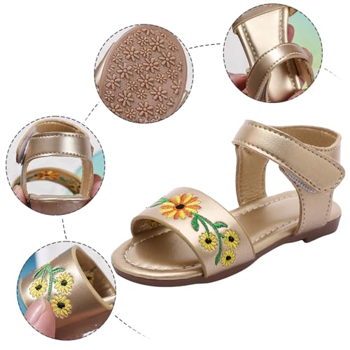 IWIHMIV Toddler Girl Sandals Girls Dress Shoes Summer Shoes Lightweight Open Toe Beach Comfortable Soft Sole Sandals3