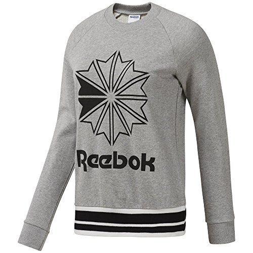Reebok Active Chill Crew, Medium Grey Heather, Large