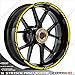 PROFILI ADESIVI SPORT CERCHIO RUOTA GRAFICA STICKERS COMPATIBILE CON HONDA SH 125 150 300 GIALLO
