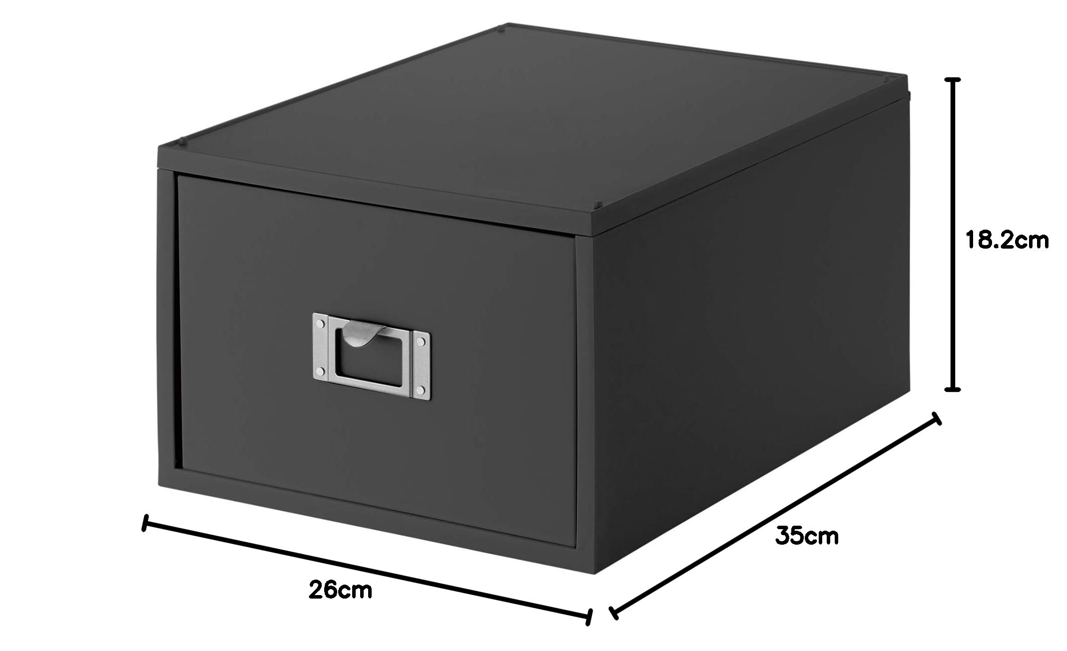 like-it MX-40 Custodia portaoggetti, DVD, unità di archiviazione, profondità, ca. larghezza 10,2 x profondità 13,8 x altezza 18,3 cm (26 x 35 x 18,2 cm), completamente grigia, Made in Japan