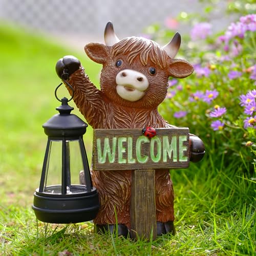 Statues solaires de jardin vache étanche pour éclairage de cour - 2