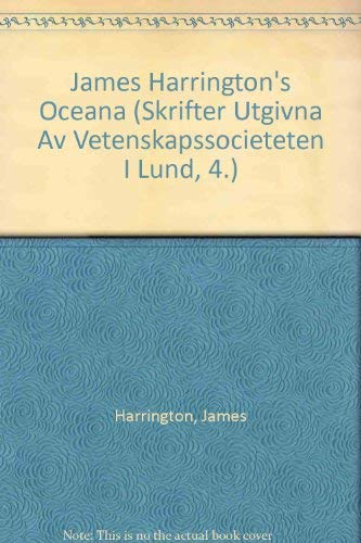 James Harrington's Oceana (Skrifter Utgivna Av ... 0883557983 Book Cover
