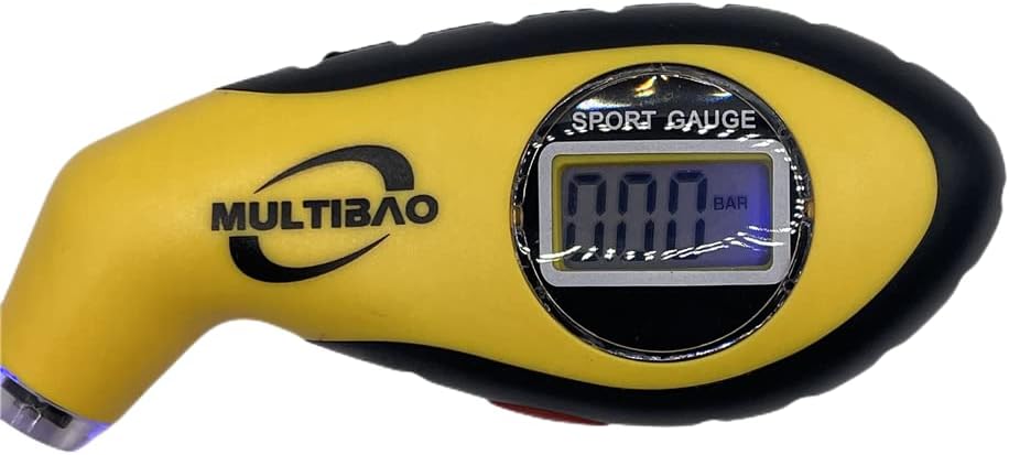 Multibao Tire Pressure Guage, LCD Digital Air PSI Meter Tester Tyre Gauge for Auto Car Bike Truck