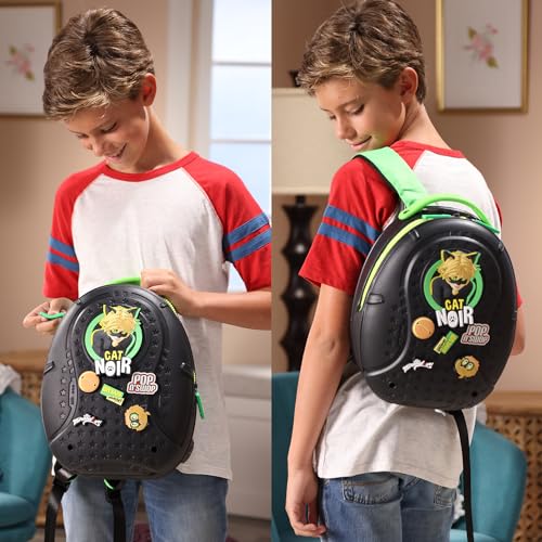 Miraculous Ladybug - Pop n\' Swop 12 Assorted Ladybug and Cat Noir Badges, Collection 2, Regular and XXL Clip-on Badges, compatible with Pop n\' Swop Purses, Shoulder Bag and Backpacks (Wyncor)