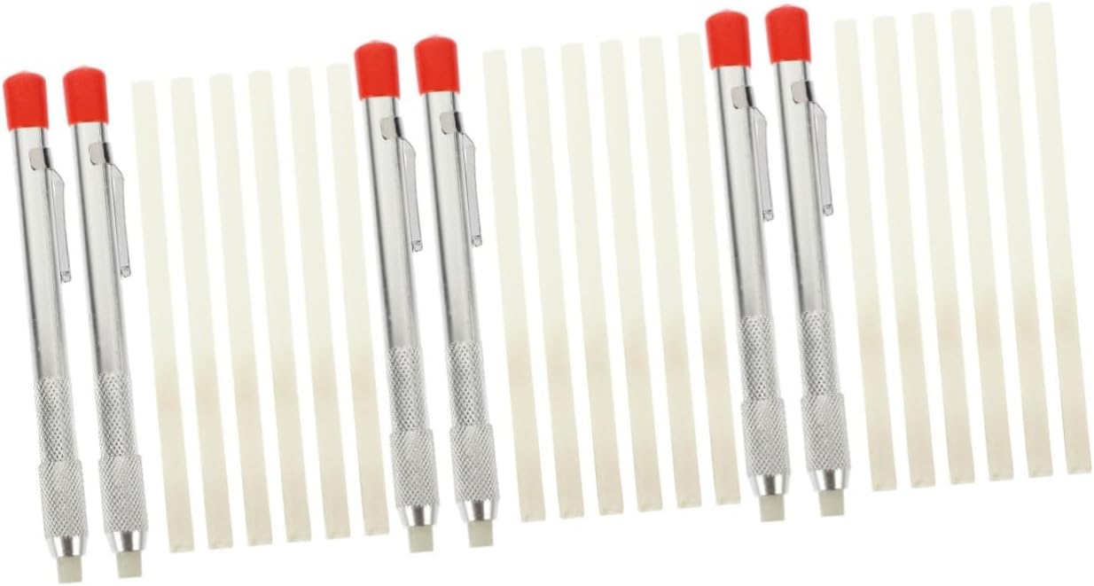 3sets Welders Marking Pens Soapstone Pencils Construction Marking Tools Soapstone Pens Holder