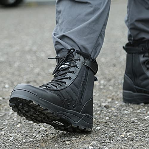 hongrenamz Mens Waterproof Walking Boots Lightweight Men’s Hiking Boots Sport Backpacking Trekking Shoes-Black||EU43/US93