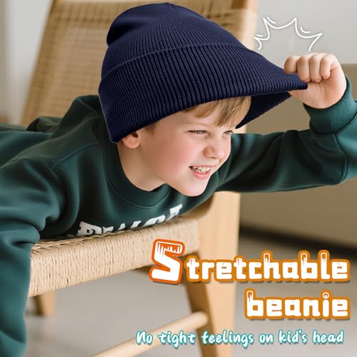 Image of ZOORON Kids Beanie Boys Girls Beanies Children Winter Hats Children Knit Warm Caps Kids Soft Beanie Cap