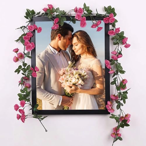 Image of TIED RIBBONS Pack of 2 Artificial Flower Vine Garland Creeper 69 Small Rose (183 cm) Garland for Decoration Wall Door Hanging Home Decor Balcony Indoor Office Ganesh Chaturthi Decorative Items (Pink)