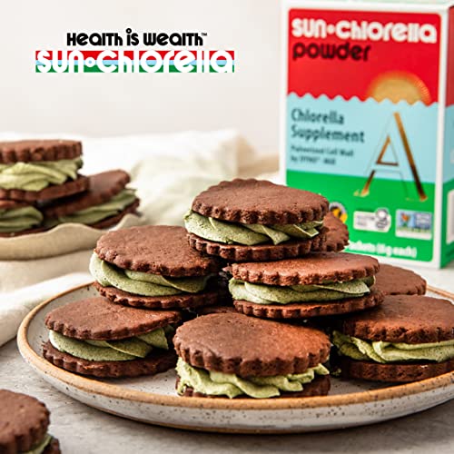 Sun Chlorella Powder Green Algae Superfood Supplement Supports Whole Body Wellness Immune Defense, Gut Health & Natural Energy Boost - Chlorophyll, B12, Protein, Non-Gmo - 30 Packets #TOP7