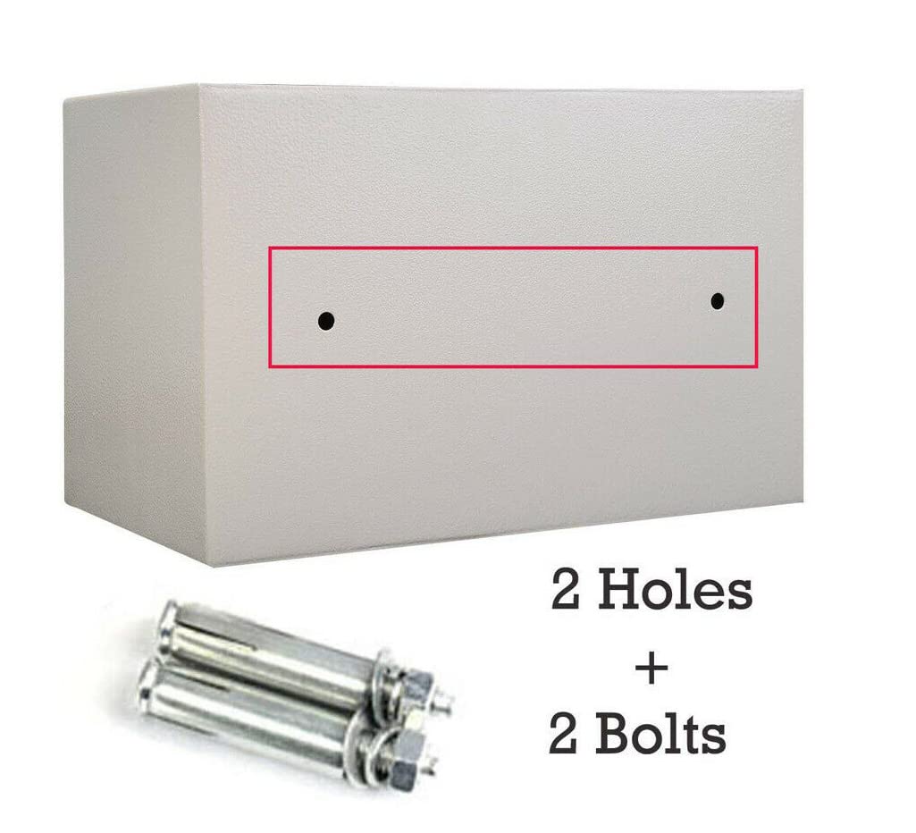 Schranktresore, elektronischer Passwort-Sicherheitssafe aus massivem Stahl mit Schlossschlüssel, Hotelsafe für das Heimbüro/23 x 17 x 17 cm (4,6 l), weiß
