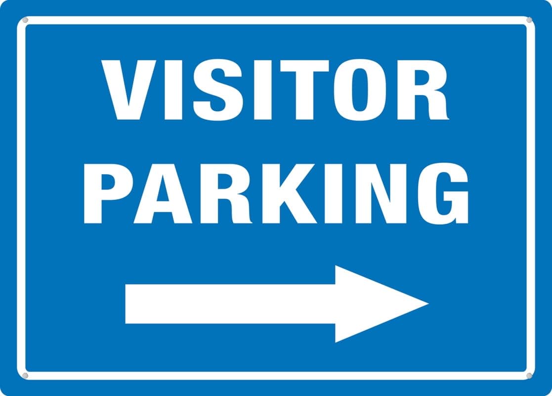 Visitor Parking Right Arrow Retro Funny Novelty Art Backyard Funny Wall Décor Poster Cafe Plaque Tin Sign 8x12 Inch