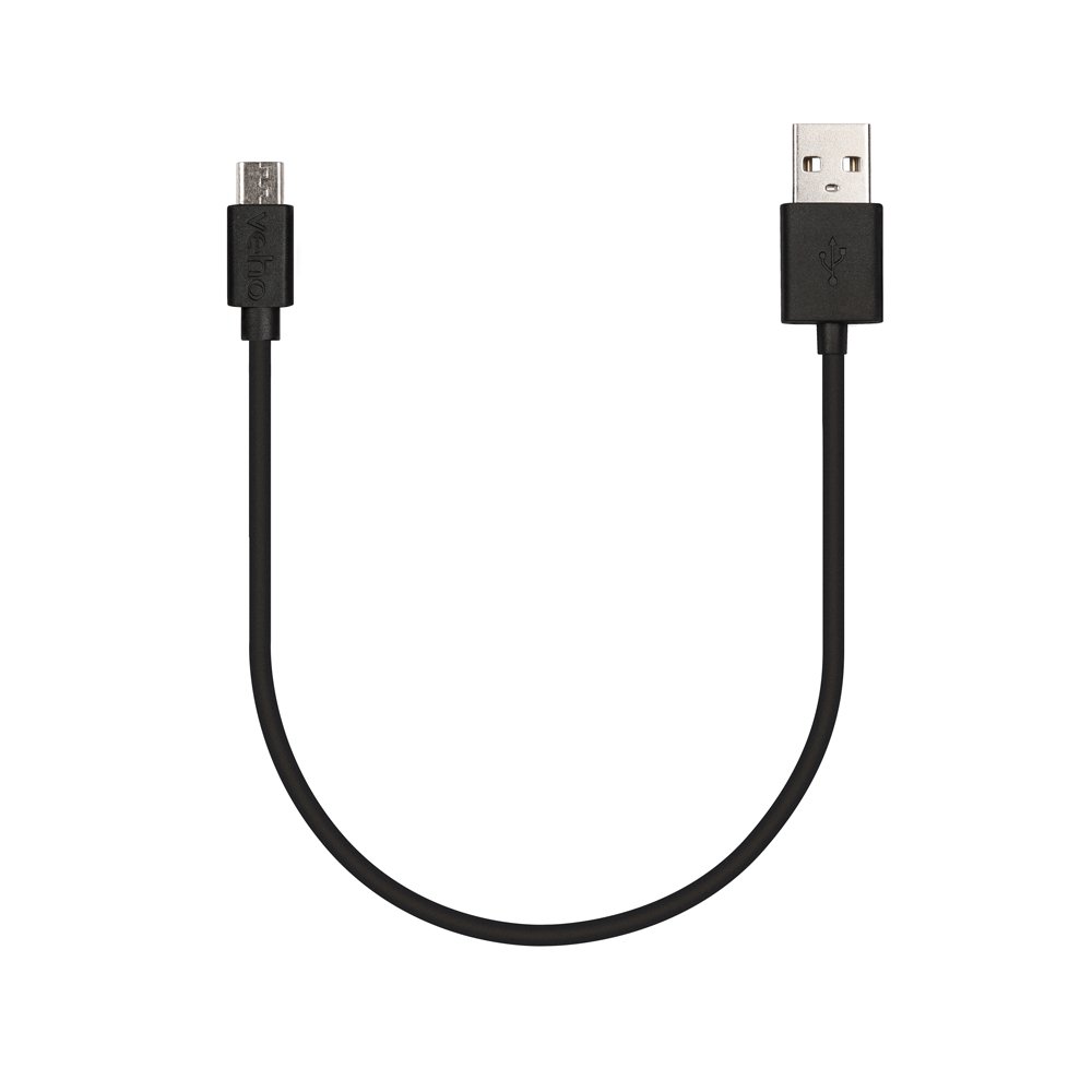 Veho Pebble USB-A to micro-USB Cable | Universal Charge and Sync | 0.2m/0.7ft | Charging Lead | Data Transfer – Black (VCL-001-M-20CM)