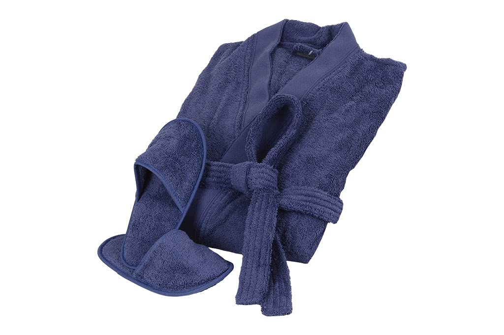 Cofan Albornoz Color Azul Marino I 100% algodón I Gramaje 500g/metro I Talla S