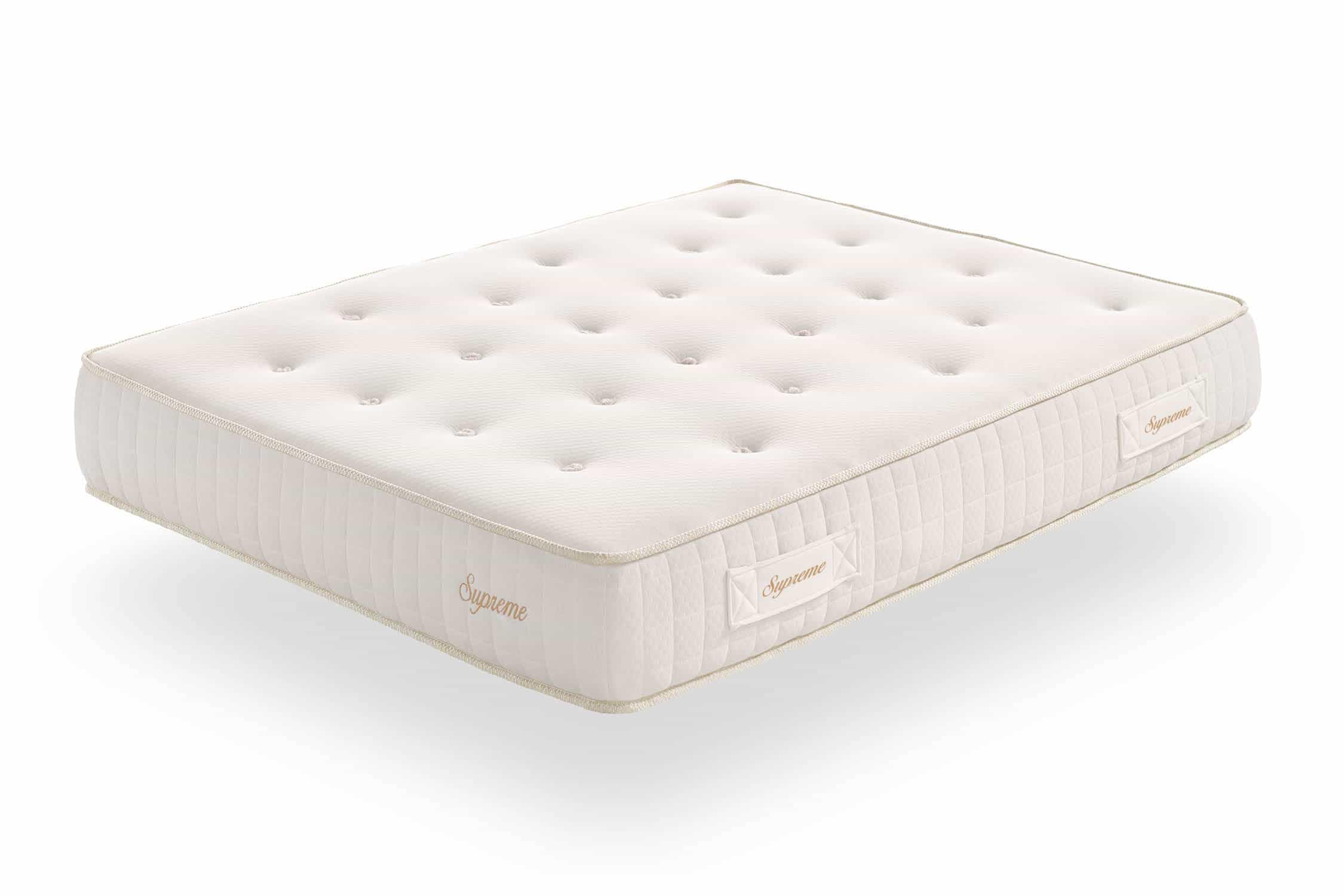 Moonia | Materac ze sprężynami kieszeniowymi Supreme | 5 cm pianki wiskozowej, supersoft i włókna Biotherm | System Comfort | System Pression Care z 9 strefami odpoczynku |135 x 190