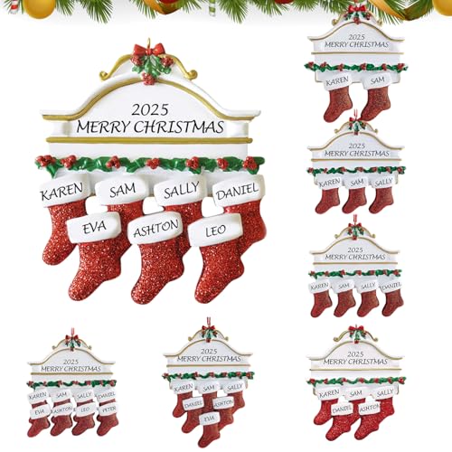 Weihnachts-Socken-Familiendekoration 2025, Personalisierte DIY...