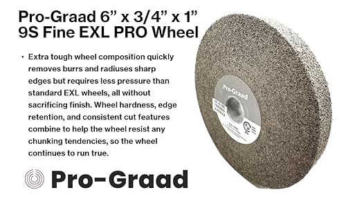 Image of EXL PRO Convolute Deburring Polishing Wheel - 6 inch x 3 /4 inch x 1 inch 9S Fine Silicon Carbide - Professional Grade - Metal Deburring, Finishing and Polishing Wheel - (1 Pack)