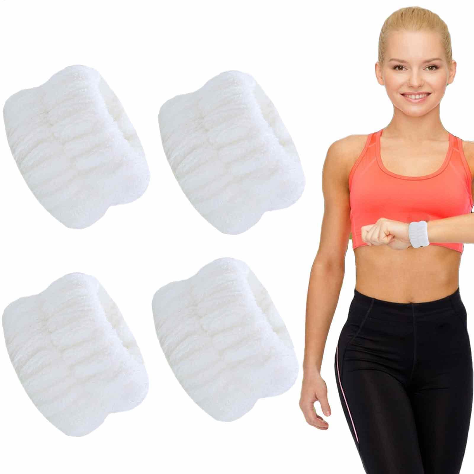 Muñequeras faciales - 4 Piezas de Diademas faciales absorbentes, muñequeras de Limpieza de Microfibra | Gomas para muñecas para prevenir derrames de líquidos