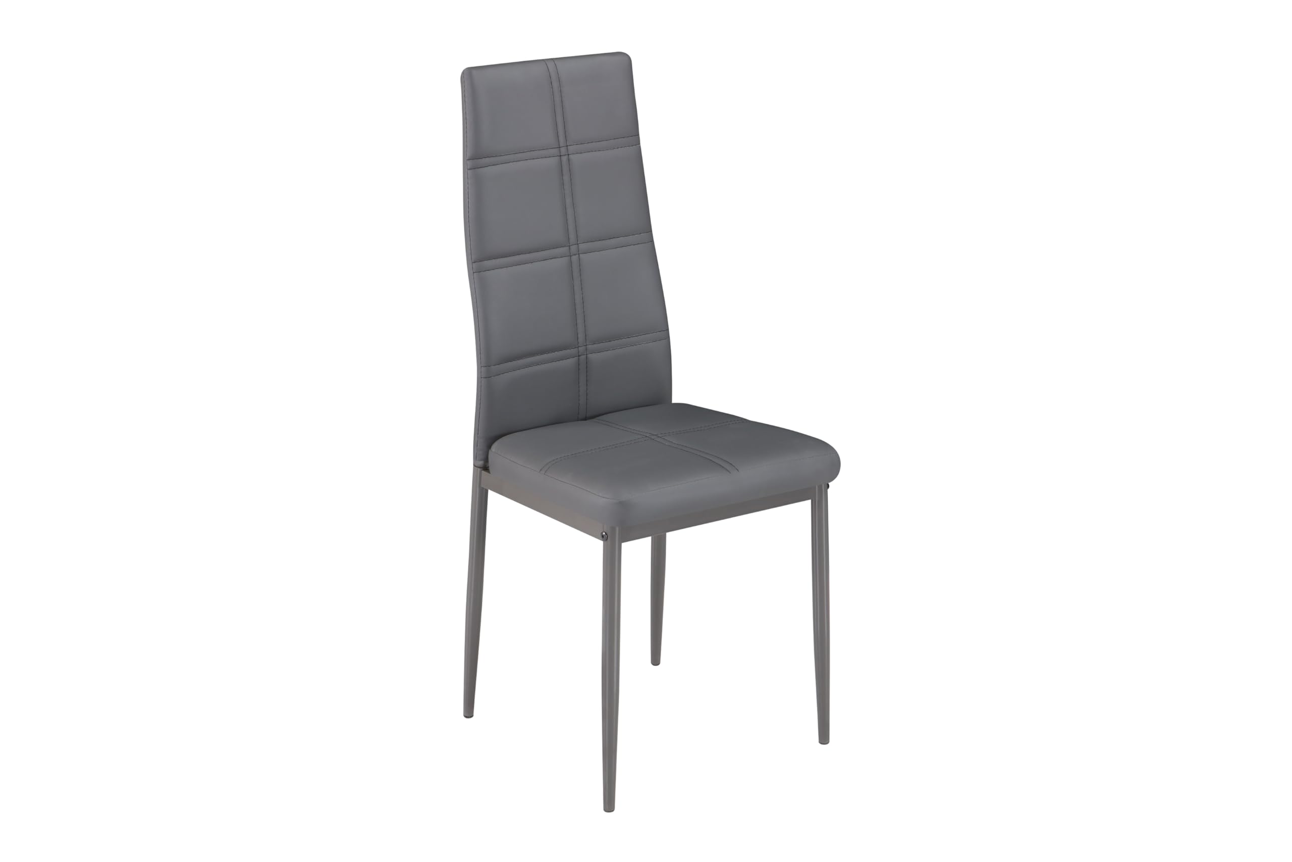 Genérico M1C - Pack 6 Sillas de Comedor AXISS, Sillas Tapizadas en Color Gris, Patas metálicas, 98x41x52