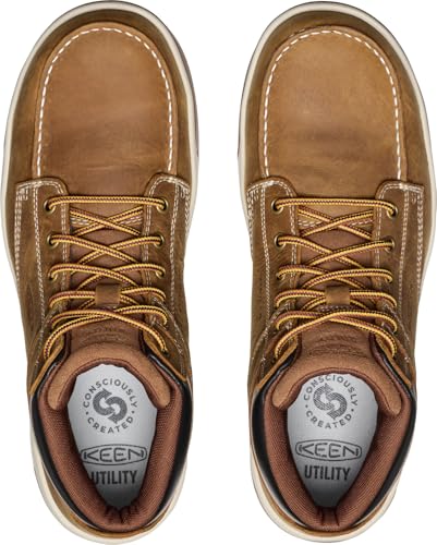 KEEN Utility Men's Gibson Mid Height Composite Toe Athletic Traction Durable Leather Work Boots3