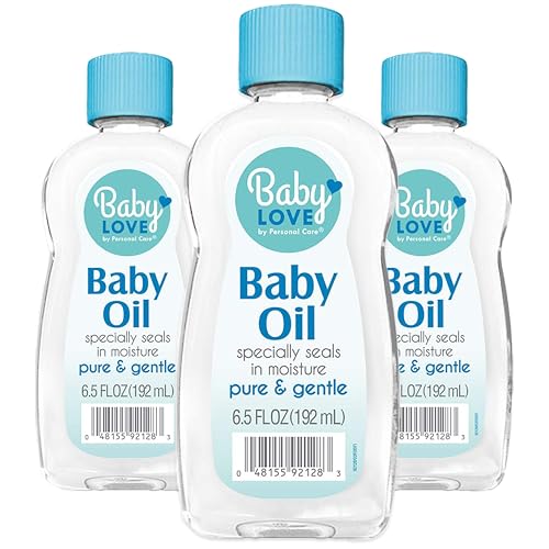 personal care Baby Love Baby Oil, Pure Mineral Oil to Prevent Moisture Loss, 6.5 fl oz