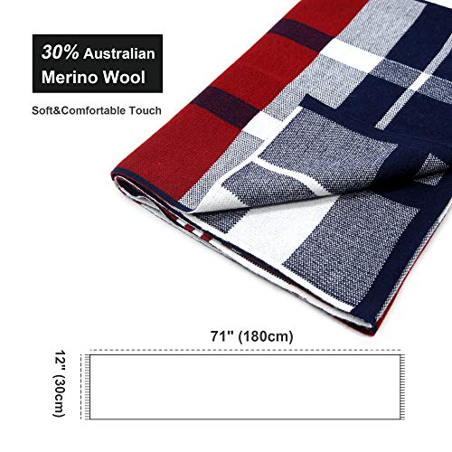 KEECOW Sjaal voor heren, winter, 30% merinowol, herensjaal, zachte warme kasjmier sjaal in 4 kleuren (met geschenkdoos) - Image 7