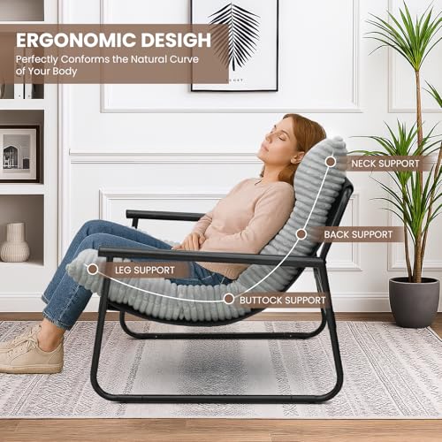 Sillón Accent Plegable Gris miniatura 5