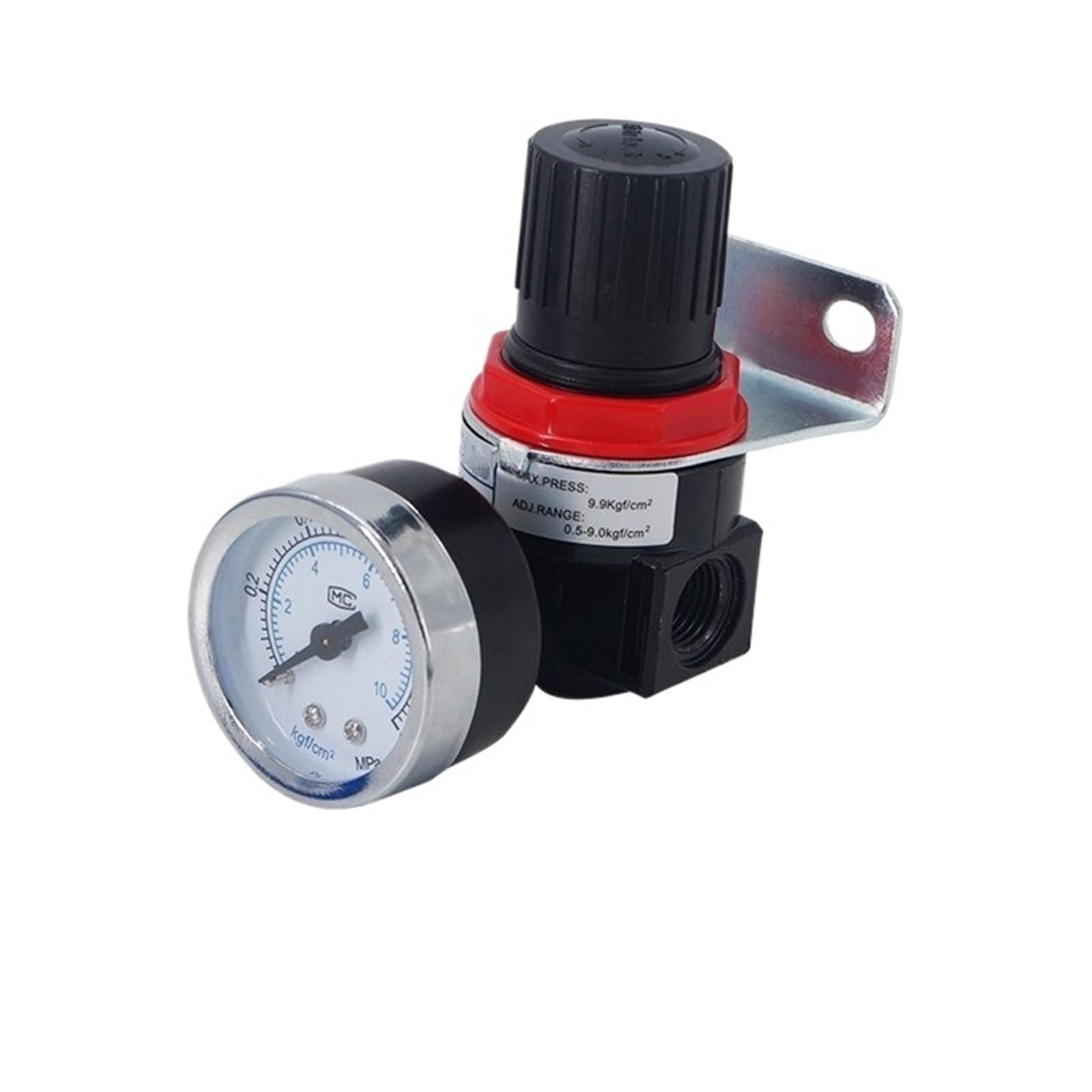 HYUJNAFZR AR2000 G1/4 Mini Air Pressure Regulator Adjustable Pneumatic Pressure Reducing Valve with Pressure Gauge Suitable for Compressor AR1500 BR4000 10bar