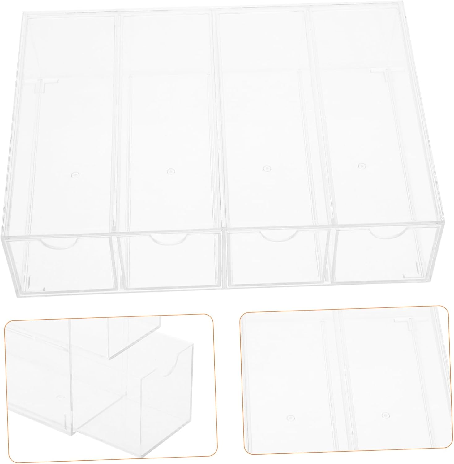 2pcs Acrylic Sunglasses Organizer Multifunctional Storage for Eyewear Makeup and Stationery and Display Case for Home Office Use