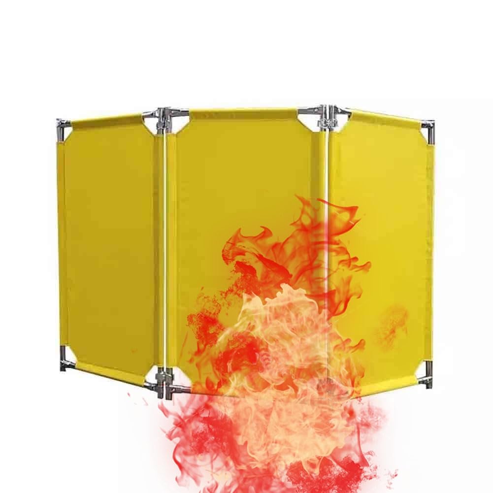 Écran de soudage ignifuge avec cadre amovible en vinyle rouge