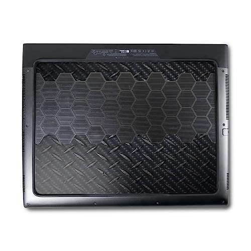 Image of MightySkins Carbon Fiber Skin Compatible with Alienware M18 R1 (2023) Full Wrap Kit - Black Diamond Plate | Protective, Durable Textured Carbon Fiber Finish | Easy to Apply | Made in The USA