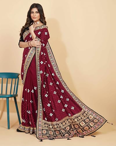 Image of Jaanvi fashion Women's Pasapalli Design Sambalpuri Silk Saree with Swarovski Work & Blouse Piece