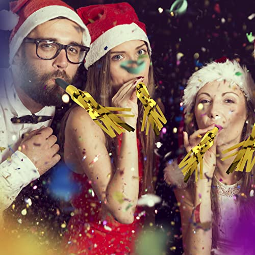 24 STKS Party Noise Makers Gold Noise Makers Party Favors, Graduation Party Noisemakers Glitter Franinged Party Blowers… - Image 8
