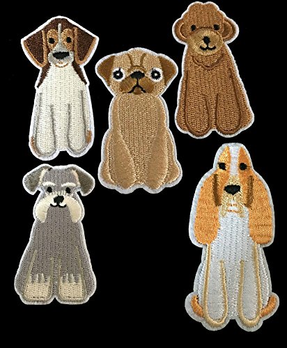 9Pcs/Set Cute Dog Iron On Patches Clothing Backpack Decoration Small Embroidered Applique #TOP4