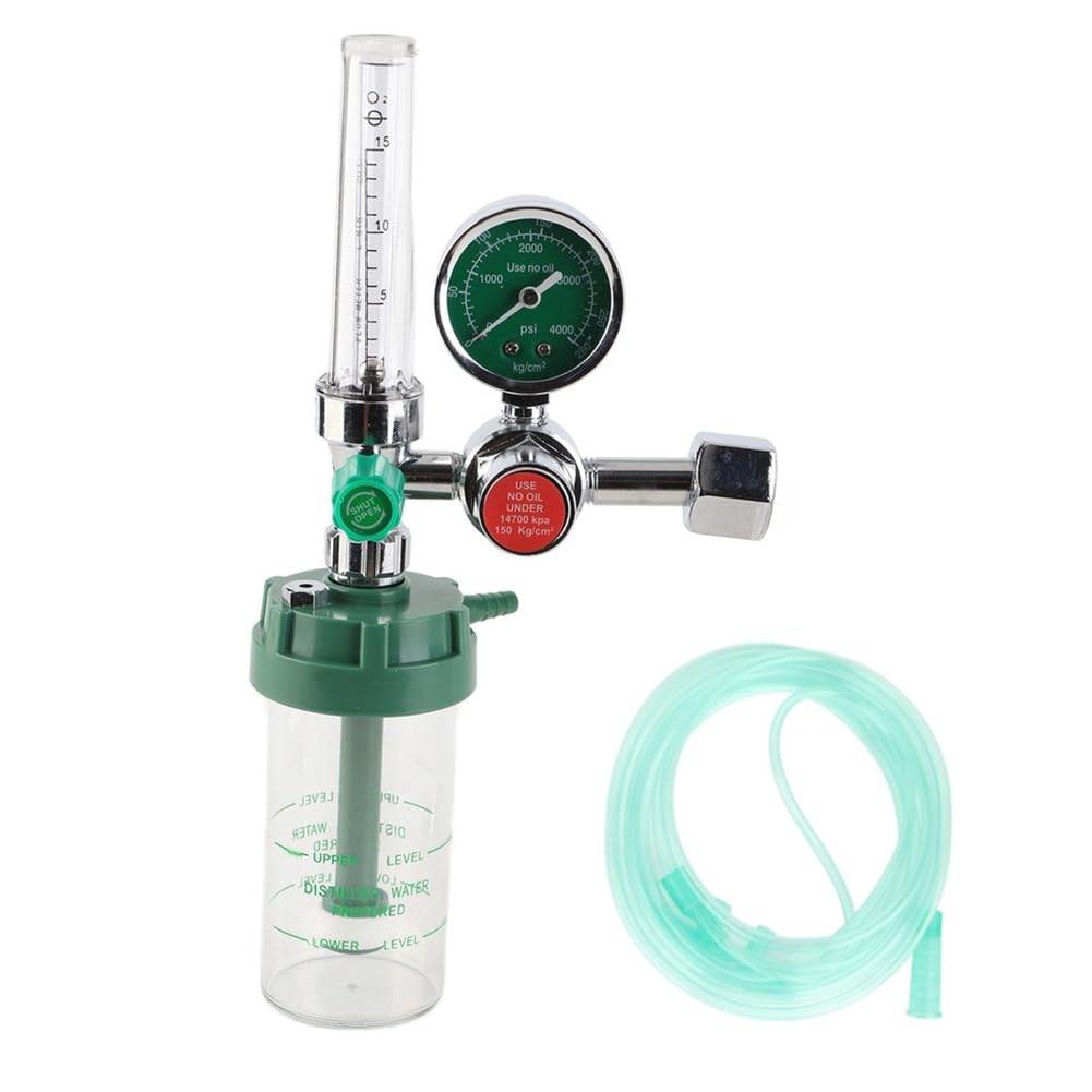 Xnuiasqe Professional Airflow Regulator Oxygen Air Pressure Reducer Gauge Meter, 0-100Mpa